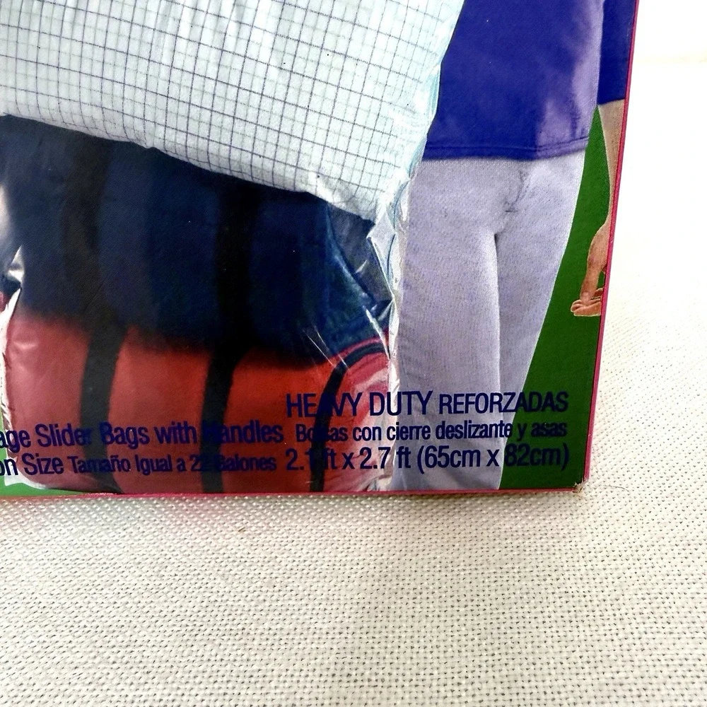 Hefty One Zip Big Bags XXL 22 Gal Zipper Storage Handled 3 Per Box NIB Sealed